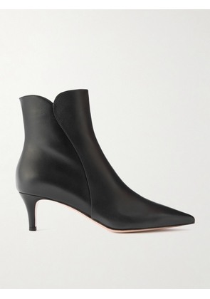 Gianvito Rossi - Levy 55 Leather Ankle Boots - Black - IT36,IT36.5,IT37,IT37.5,IT38,IT38.5,IT39,IT39.5,IT40,IT40.5,IT41,IT41.5,IT42