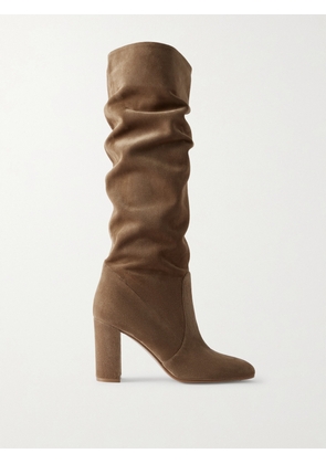 Gianvito Rossi - Glen 85 Suede Knee Boots - Brown - IT36,IT36.5,IT37,IT37.5,IT38,IT38.5,IT39,IT39.5,IT40,IT40.5,IT41,IT41.5,IT42