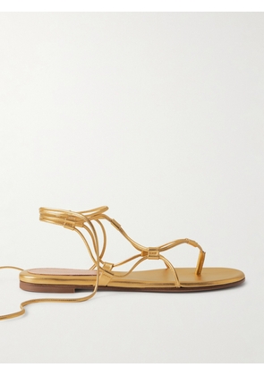 Gianvito Rossi - Metallic Leather Sandals - Gold - IT36,IT36.5,IT37,IT37.5,IT38,IT38.5,IT39,IT39.5,IT40,IT40.5,IT41,IT41.5,IT42