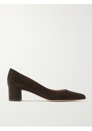 Gianvito Rossi - Piper 45 Suede Pumps - Brown - IT36,IT36.5,IT37,IT37.5,IT38,IT38.5,IT39,IT39.5,IT40,IT40.5,IT41,IT41.5,IT42