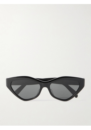 CELINE Eyewear - Triomphe Cat-eye Acetate Sunglasses - Black - One size