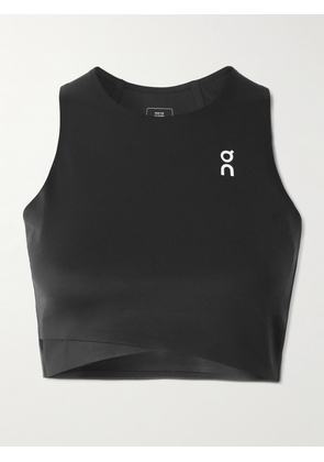 ON - Court Cropped Stretch Recycled Top - Black - x small,small,medium,large,x large,xx large