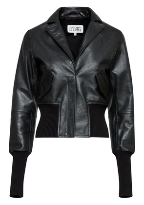MM6 Maison Margiela leather jacket - Black