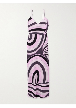 PUCCI - Printed Silk Crepe De Chine Maxi Dress - Pink - IT38,IT40,IT42,IT44,IT46,IT48