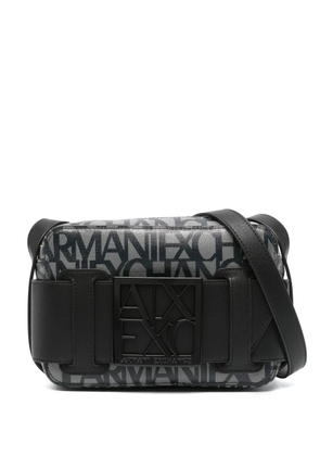 Armani Exchange logo-plaque camera bag - Black