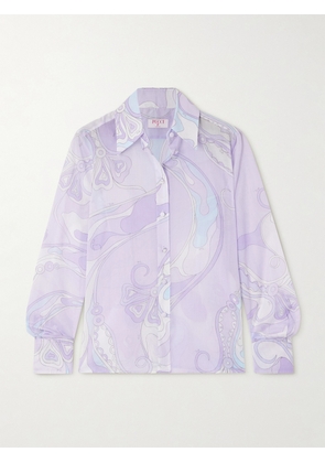 PUCCI - Printed Cotton Shirt - Purple - IT38,IT40,IT42,IT44,IT46,IT48