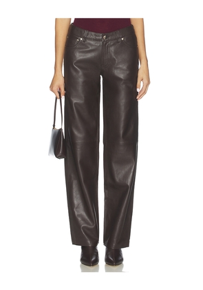 EB Denim Low Rise Baggy Pant in Chocolate. Size 23. Also in 25, 27, 28, 29, 30.