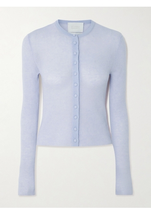 Citizens of Humanity - Tabitha Cropped Ribbed Wool And Cashmere-blend Cardigan - Blue - x small,small,medium,large,x large