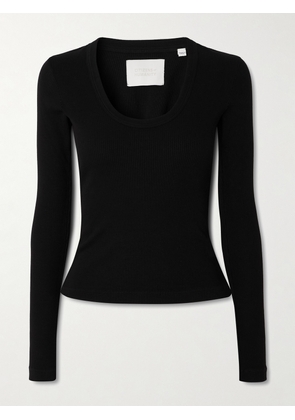 Citizens of Humanity - Mara Ribbed Stretch Cotton And Lyocell-blend Jersey Top - Black - x small,small,medium,large,x large