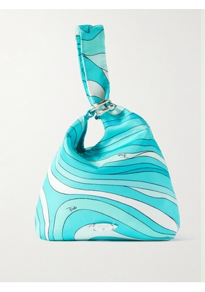 PUCCI - Emilio Printed Silk-twill Tote - Blue - One size