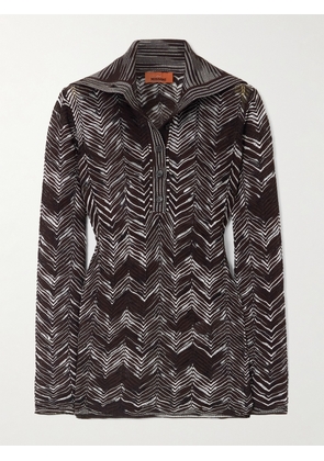 Missoni - Striped Crochet-knit Wool-blend Sweater - Brown - IT36,IT38,IT40,IT42,IT44,IT46,IT48