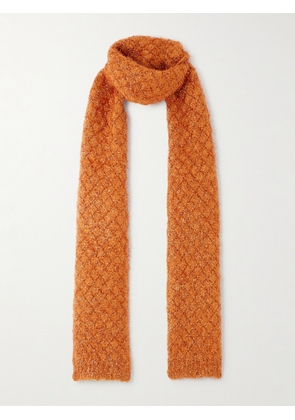 Dries Van Noten - Metallic Wool-blend Scarf - Orange - One size