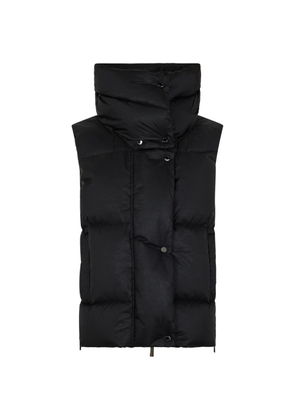 Moorer padded high-neck gilet - Black