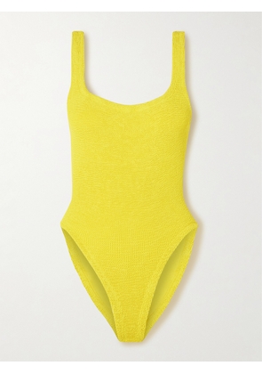 Hunza G - Square Neck Original Crinkle™ Swimsuit - Yellow - One size