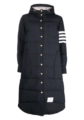 Thom Browne 4-Bar hooded padded coat - Blue