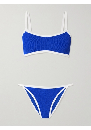 Hunza G - Tyler Two-tone Original Crinkle™ Bikini - Blue - One size