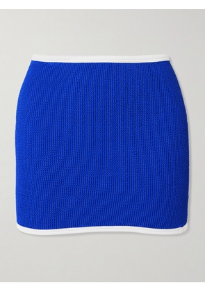 Hunza G - Devyn Convertible Two-tone Original Crinkle™ Swim Skirt - Blue - One size