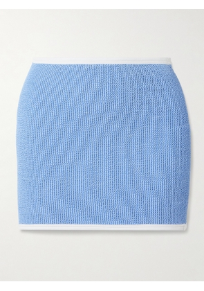 Hunza G - Devyn Convertible Two-tone Original Crinkle™ Swim Skirt - Blue - One size