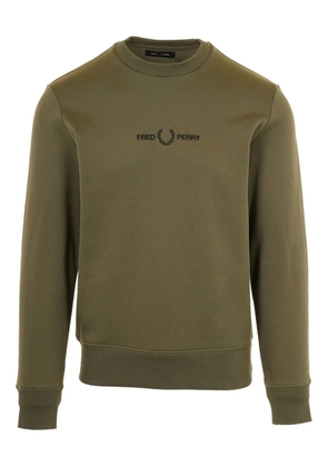 Fred Perry logo crew-neck sweater - Green