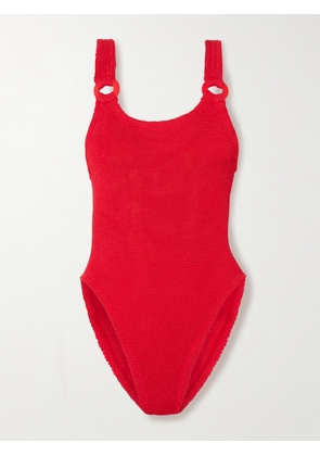 Hunza G - Domino Original Crinkle™ Swimsuit - Red - One size