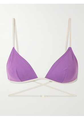 Eres - Lilas Karen Two-tone Triangle Bikini Top - Purple - FR 36,FR 38,FR 40,FR 42,FR 44
