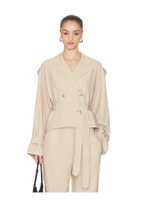 Aya Muse Soli Jacket in Beige. Size L. Also in M, S, XS.