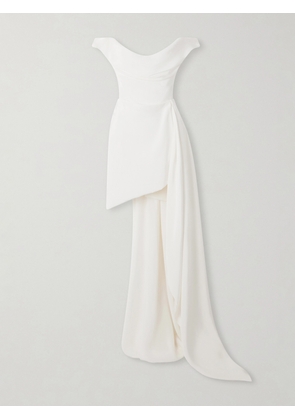 Vivienne Westwood - Comet Asymmetric Draped Silk-cady Mini Dress - White - UK 6,UK 8,UK 10,UK 12,UK 14