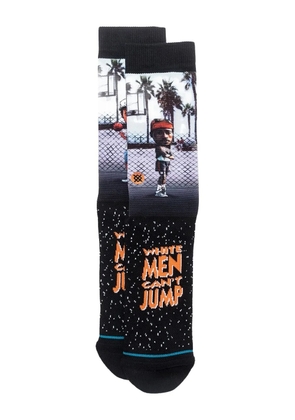 Stance basketball-print crew socks - Black