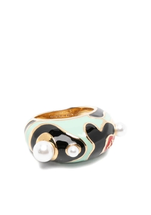 Casablanca pearl embellished ring - Gold