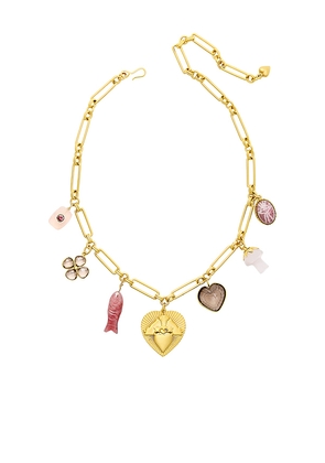 Brinker + Eliza Winter Solstice Necklace in Metallic Gold.