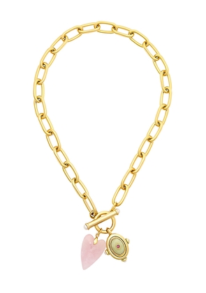 Brinker + Eliza Sienna Necklace in Metallic Gold.