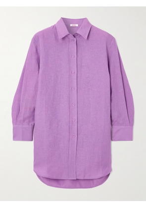Eres - L'intemporel Mignonette Linen Shirt - Purple - small,medium,large