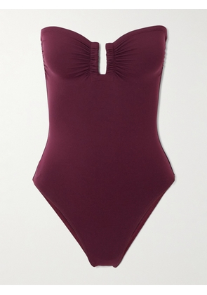 Eres - Les Essentiels Cassiopée Bandeau Swimsuit - Burgundy - FR 38,FR 40,FR 42,FR 44,FR 46