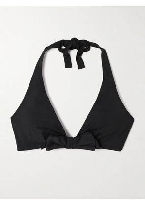Eres - Style Bow-detailed Triangle Halterneck Bikini Top - Black - FR 38,FR 40,FR 42,FR 44,FR 46