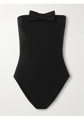 Eres - Dress Code Bow-detailed Strapless Swimsuit - Black - FR 36,FR 38,FR 40,FR 42,FR 44,FR 46