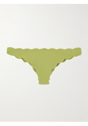 Marysia - North Scalloped Seersucker Bikini Briefs - Green - x small,small,medium,large