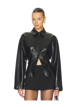 AGOLDE Devon Shirt in Black. Size L. Also in M, S, XL, XS.