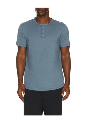 Cuts AO Henley Tee in Blue. Size L. Also in S, M, XL/1X, XXL/2X.