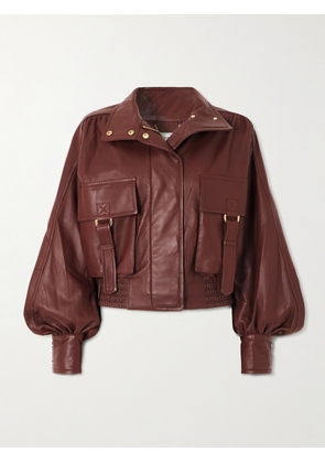 Zimmermann - Hypnotic Leather Biker Jacket - Brown - 00,0,1,2,3