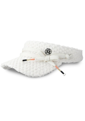 Maison Michel Tiger polka-dot sponge visor - White