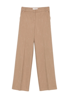 ERMANNO FIRENZE pinstripe straight-leg trousers - Brown