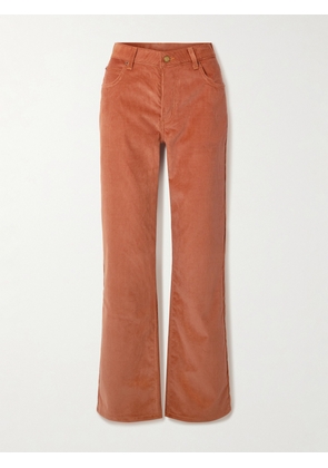 B SIDES - Bec Cotton-blend Corduroy Wide-leg Pants - Orange - 24,25,26,27,28,29,30,31