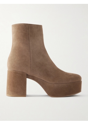 Gianvito Rossi - 35 Suede Ankle Boots - Brown - IT36,IT36.5,IT37,IT37.5,IT38,IT38.5,IT39,IT39.5,IT40,IT40.5,IT41,IT41.5,IT42