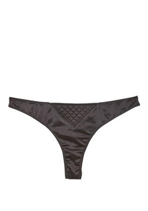 Fleur Du Mal Luxe quilted thong - Black