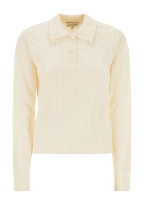 MC2 Saint Barth Savoy cable-knit polo shirt - Neutrals