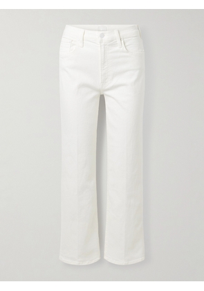 Mother - The Rambler Zip Ankle Cropped High-rise Straight-leg Jeans - Off-white - 23,25,26,27,28,30,31,32
