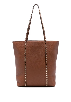 Valentino Garavani Rockstud-embellished shoulder bag - Brown
