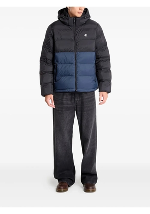Calvin Klein hooded colour-block puffer jacket - Black