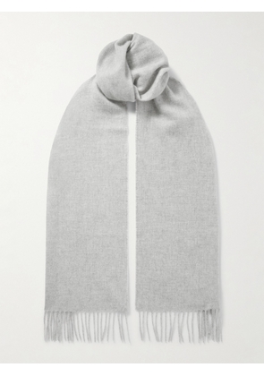 Johnstons of Elgin - Fringed Cashmere Scarf - Gray - One size