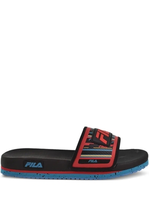 Fila Lunar 'Black/Capri Breeze/Fila Red' slides